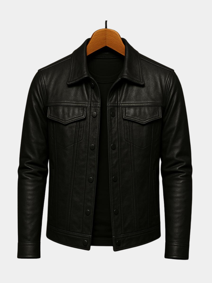 Men's Classic Zip Jacket with Chest Pockets - Nocini
