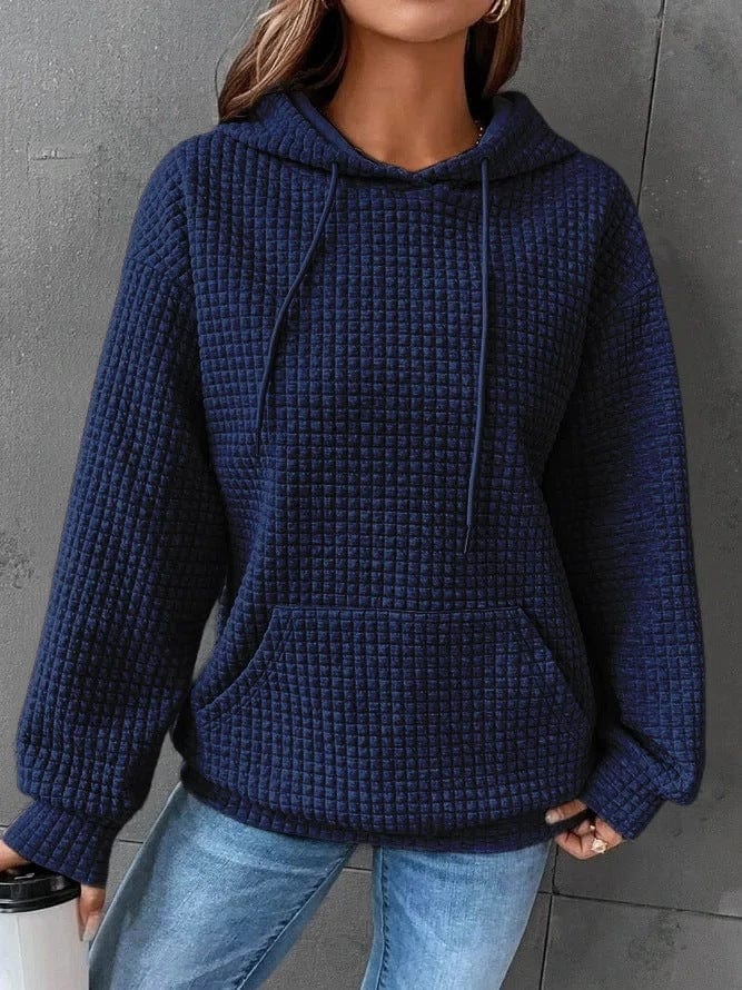 Cozy Women's Quilted Hoodie with Pocket