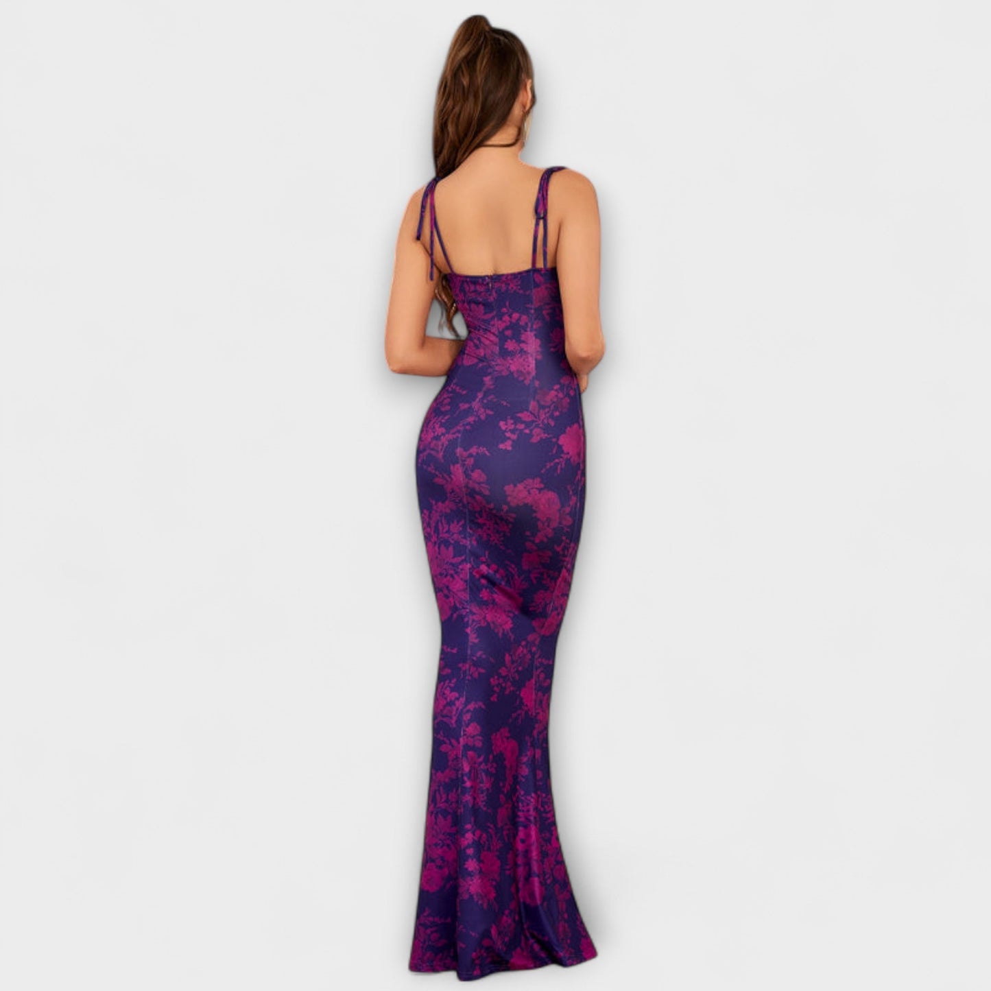 Elegant Flower Pattern Party Dress