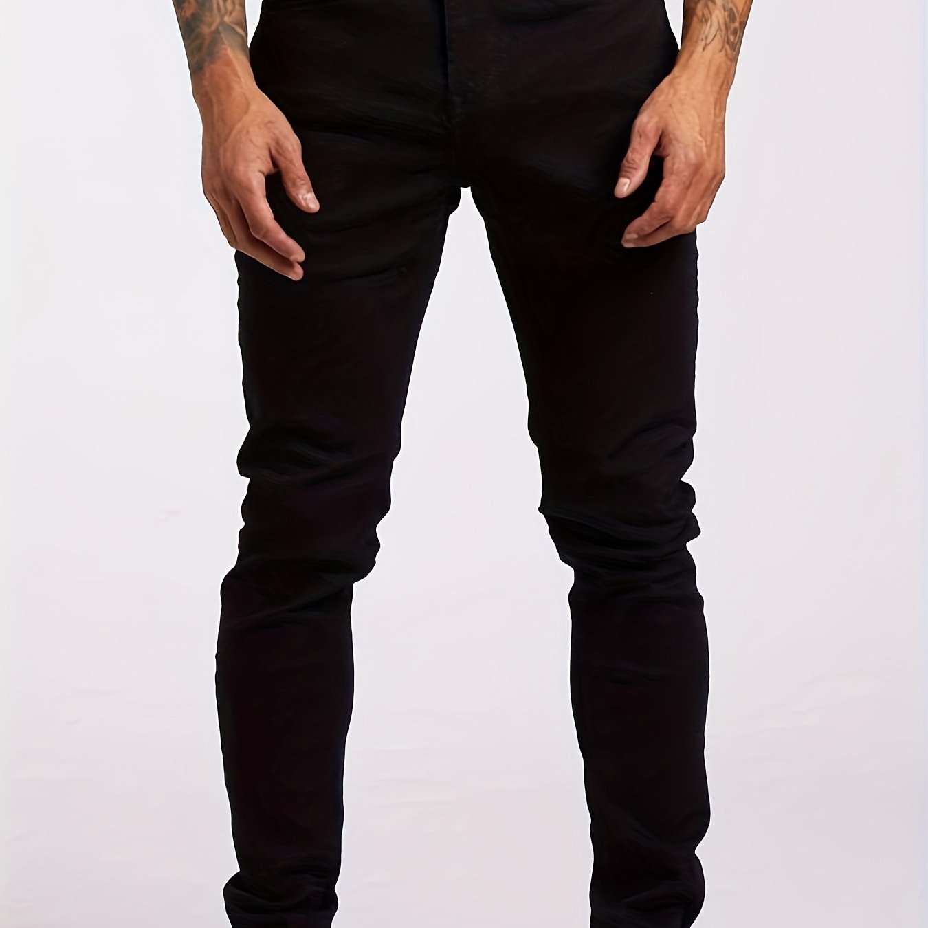 Men's Comfort Fit Flexible Blue Jeans - Olytrend