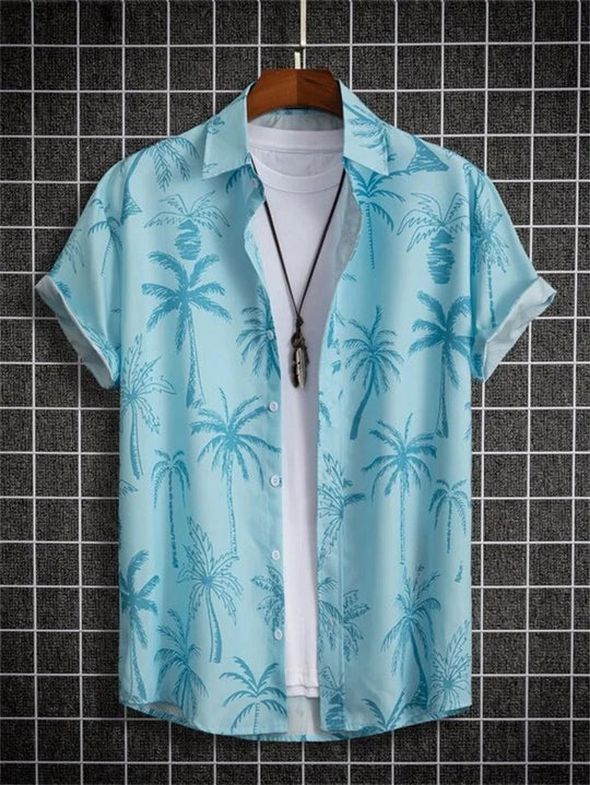 Colorful Floral Hawaiian Shirt Relaxed Fit Summer Wear