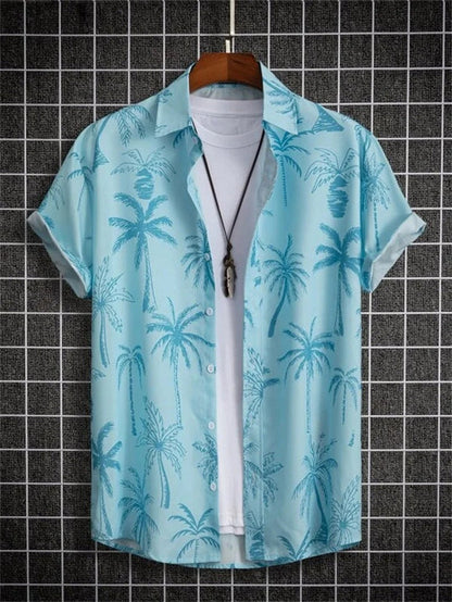 Colorful Floral Hawaiian Shirt Relaxed Fit Summer Wear