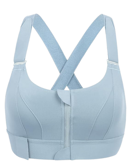 Adjustable High Support Sports Bra – Nova-Blue-S-The Livary