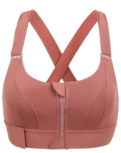 Adjustable High Support Sports Bra – Nova-Red-S-The Livary