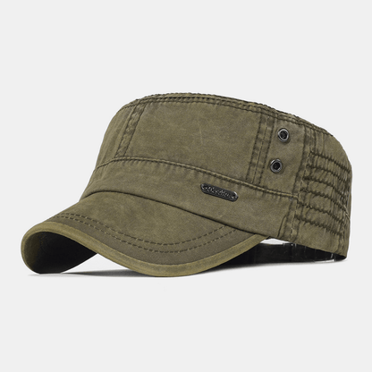 Adjustable Military Men's Cap – Mason-Olive green-The Livary