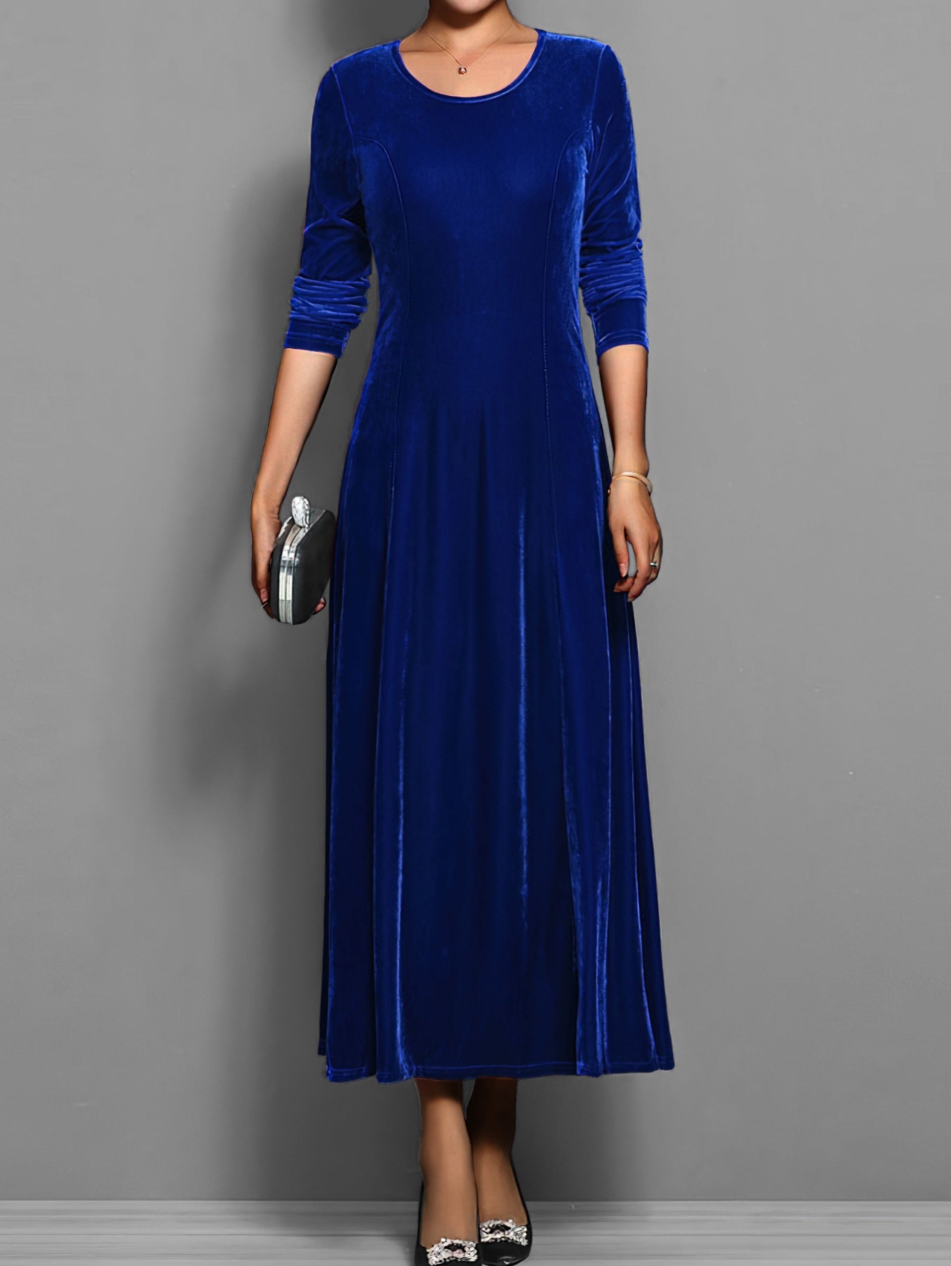 Luxurious Plush Evening Dress - Olytrend