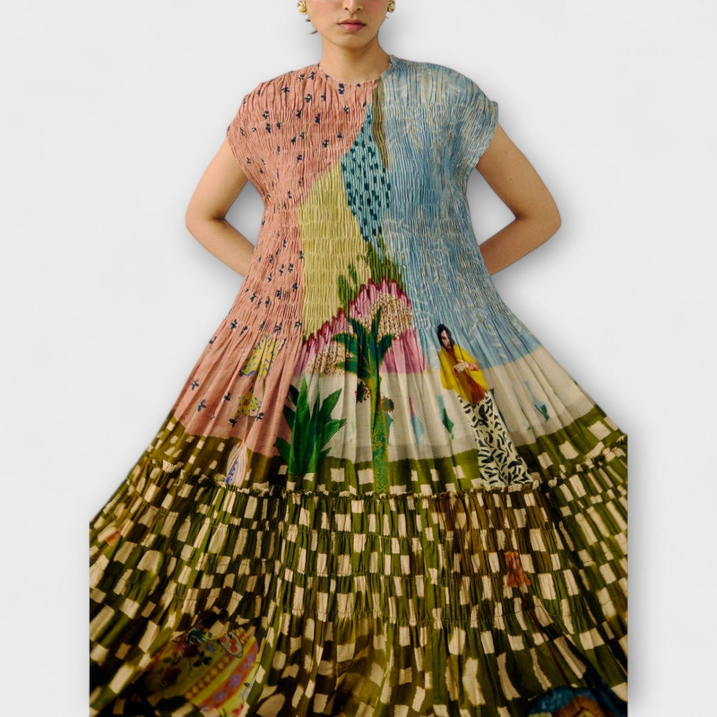 Wild Print Flowy Party Dress