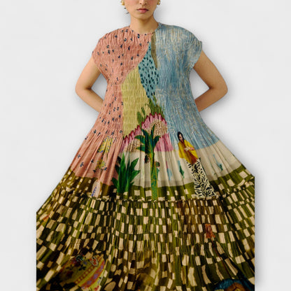 Wild Print Flowy Party Dress
