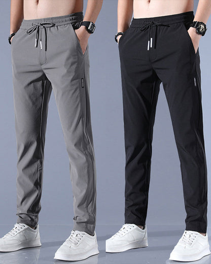 AeroFlex Trousers: Super Fast Drying, Stretch Comfort-Dark blue-M-Nora Luxe
