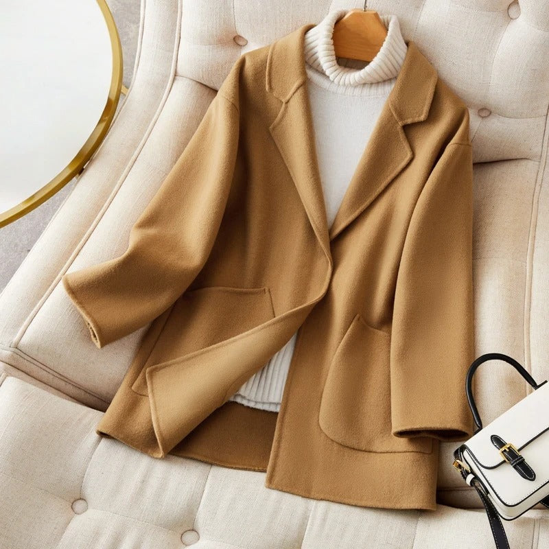 Comfortable Knee Length Women's Coat - Soft Casual Style