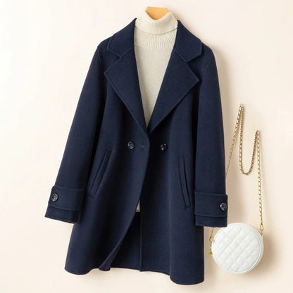 Comfortable Double Breasted Women's Winter Coat - Nocini