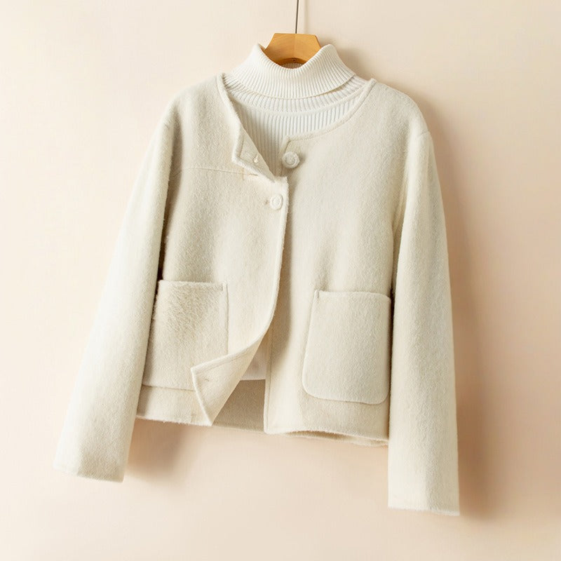 Comfortable Open Front Women's Coat - Warm Casual Jacket