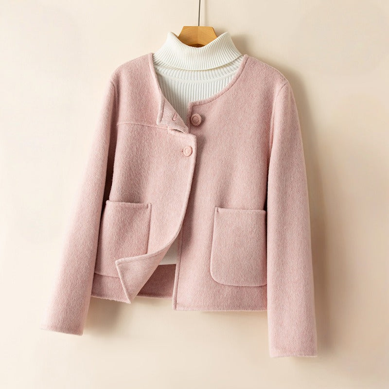 Comfortable Open Front Women's Coat - Warm Casual Jacket - Nocini