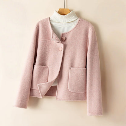 Comfortable Open Front Women's Coat - Warm Casual Jacket - Nocini