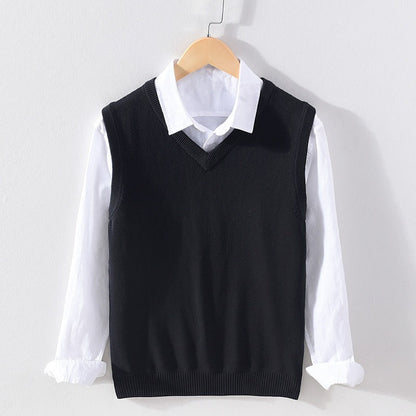 Classic Fit Crew Neck Mens Sweater Vest – Relaxed Everyday Wear