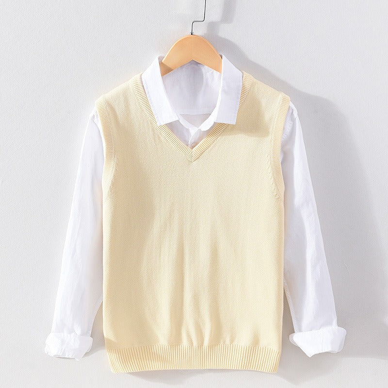 Classic Fit Crew Neck Mens Sweater Vest – Relaxed Everyday Wear
