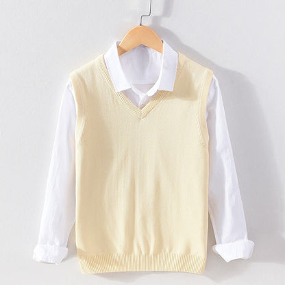 Classic Fit Crew Neck Mens Sweater Vest – Relaxed Everyday Wear