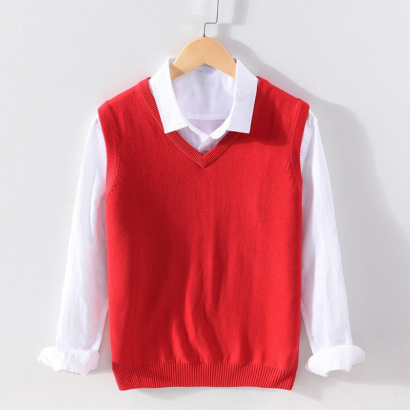 Classic Fit Crew Neck Mens Sweater Vest – Relaxed Everyday Wear