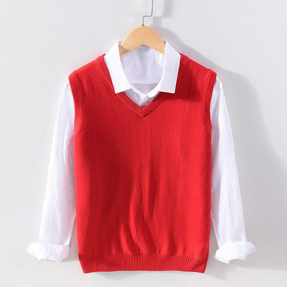 Classic Fit Crew Neck Mens Sweater Vest – Relaxed Everyday Wear