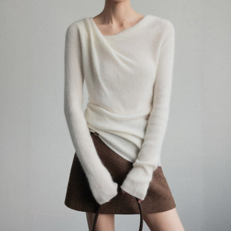 Soft Oversized Crew Neck Women's Sweater - Nocini