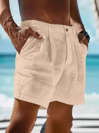 Lightweight Linen Mens Summer Shorts - Pexav