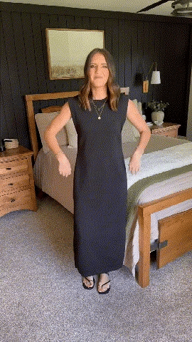 Flowy Long Dress with Pockets for Women - Pexav
