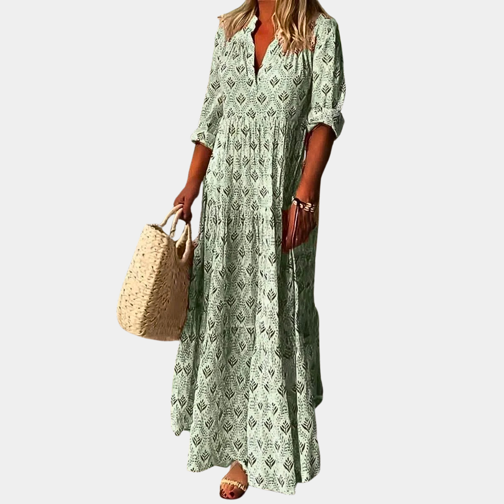 Airy Maxi Summer Dress for Women - Isla-Green-S-Nora Luxe