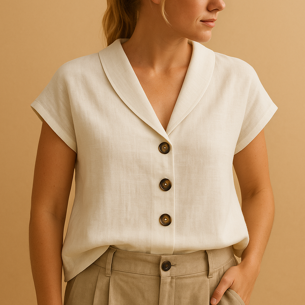 Lightweight V Neck Blouse for Women - Nocini
