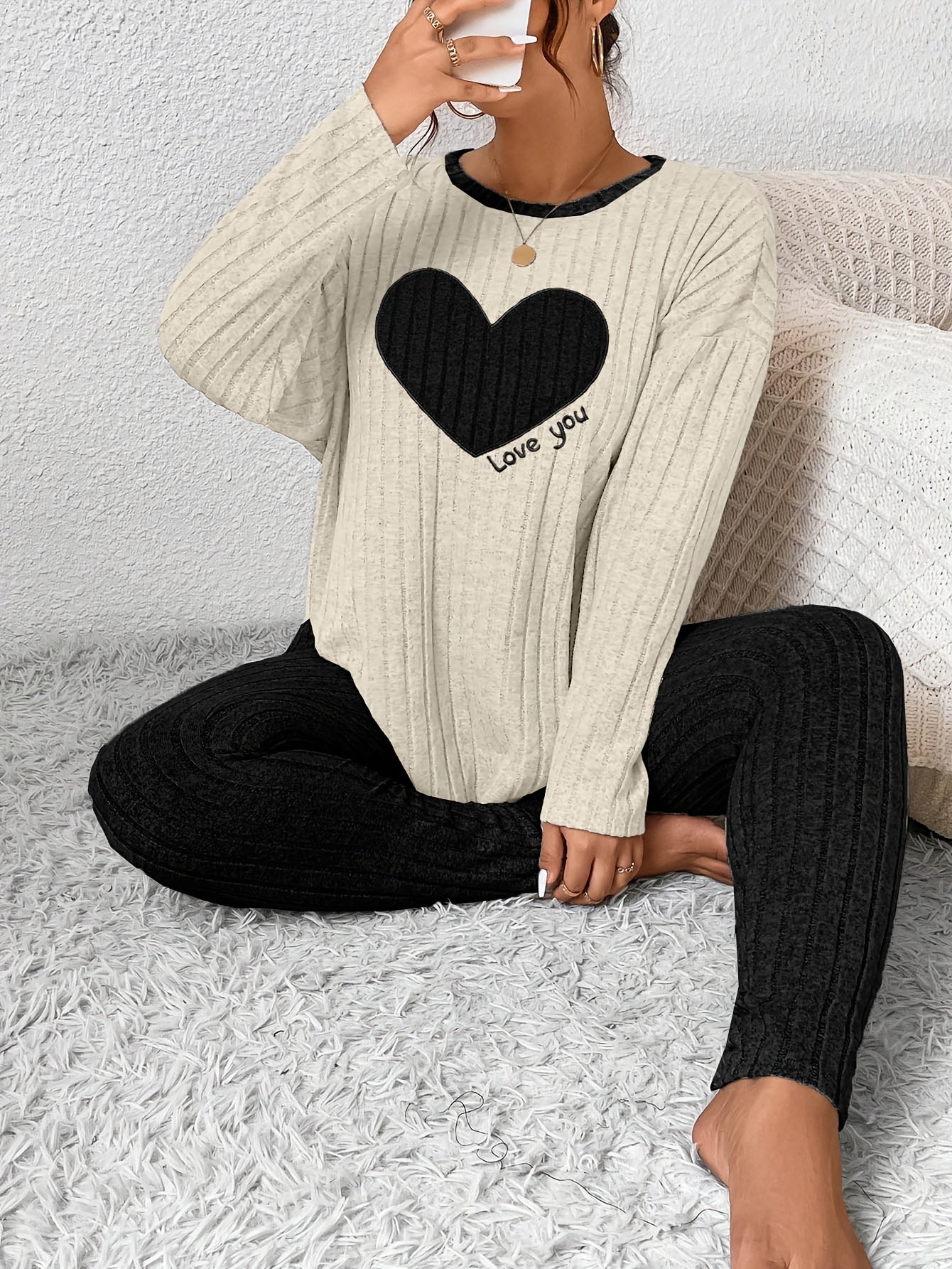 Comfy Women's 2 Piece Long Sleeve Outfit Set - Olytrend