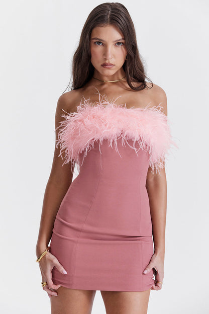 Sexy Strapless Mini Party Dress - Nocini