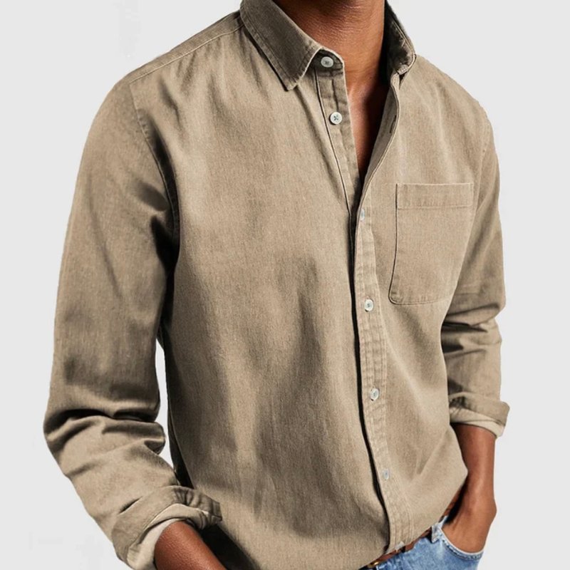 Classic Mens Retro Blue Jeans Shirt