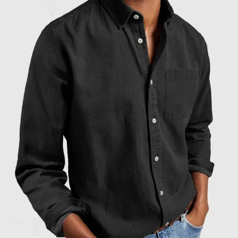 Men's Classic Blue Jeans Shirt