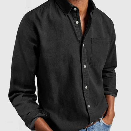 Classic Mens Retro Blue Jeans Shirt