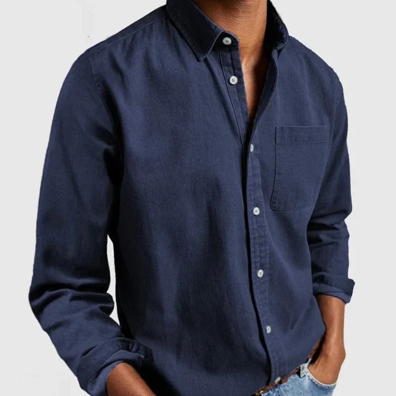 Men's Classic Blue Jeans Shirt