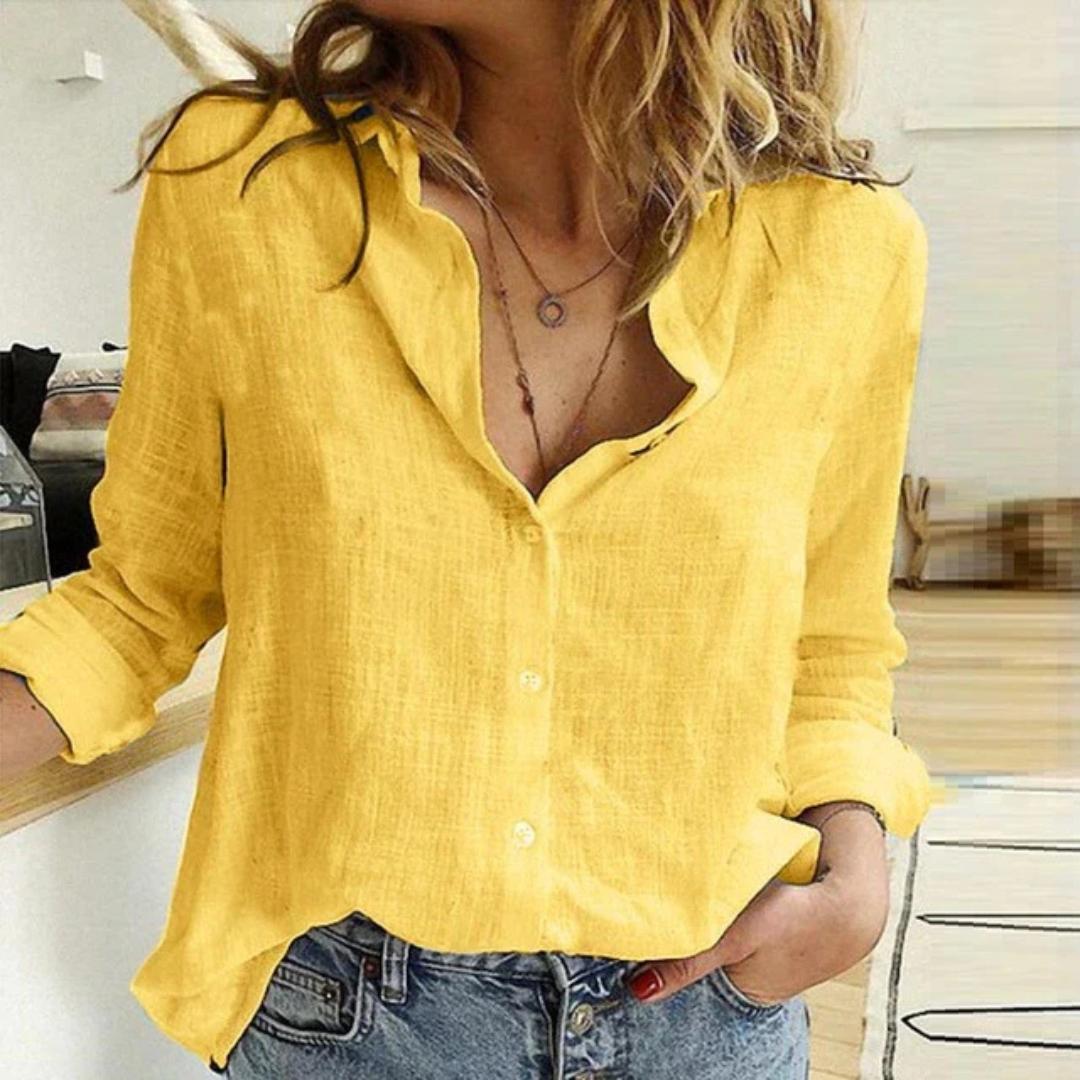 Classic Women's Button Front Shirt - Olytrend