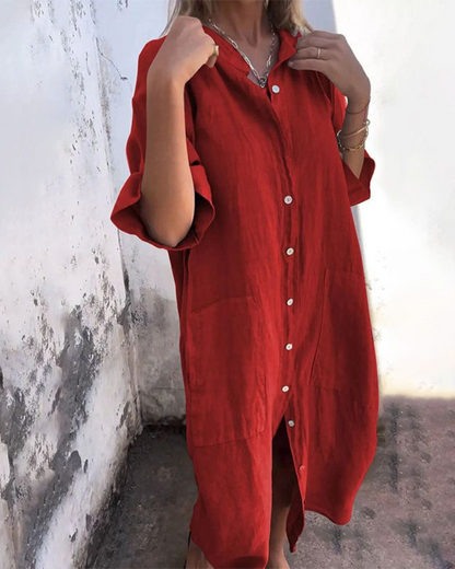 Image of Alison | Women's Button-Down Midi Dress
