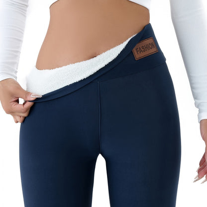 Slim Fit Thermal High Waisted Leggings - Nocini