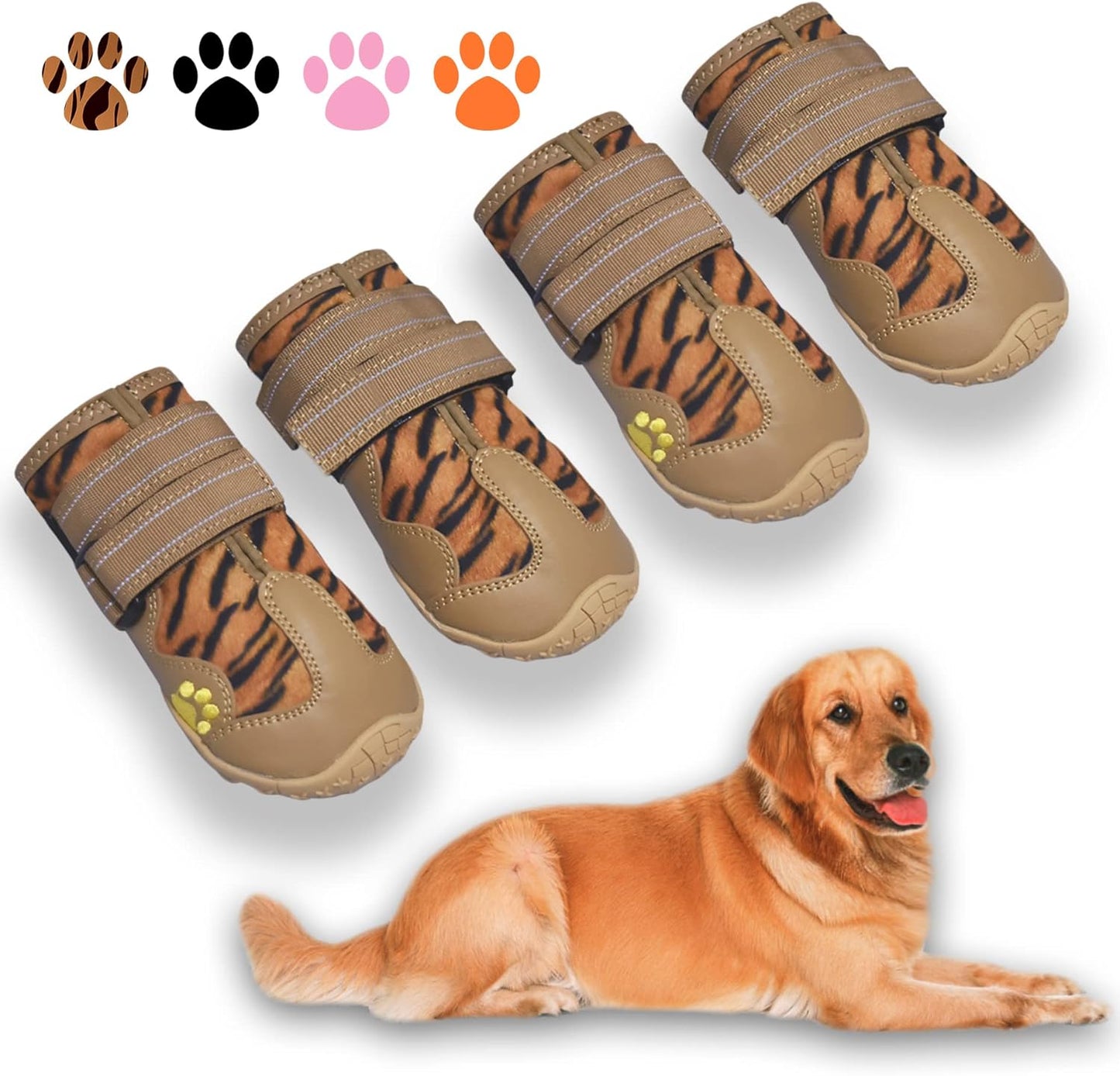 All-Weather Dog Boots for Safe Adventures-Leopard-1-Nora Luxe