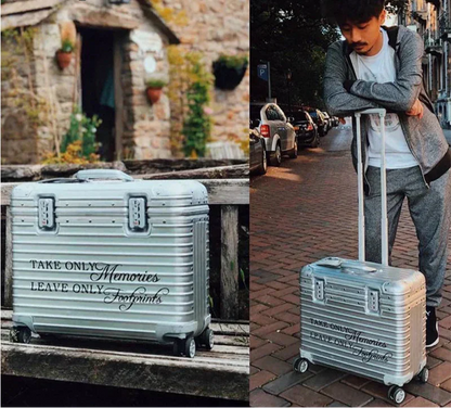 Aluminum-Magnesium hard case – Monaco-Silver-S (43 L)-Nora Luxe