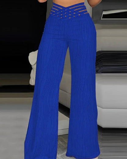 Image of Alyssa | Women's High-Waisted Wide Leg Dress Pants