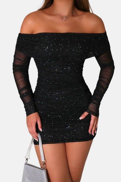 Image of Amanda | Women's Off the Shoulder Mini Dress