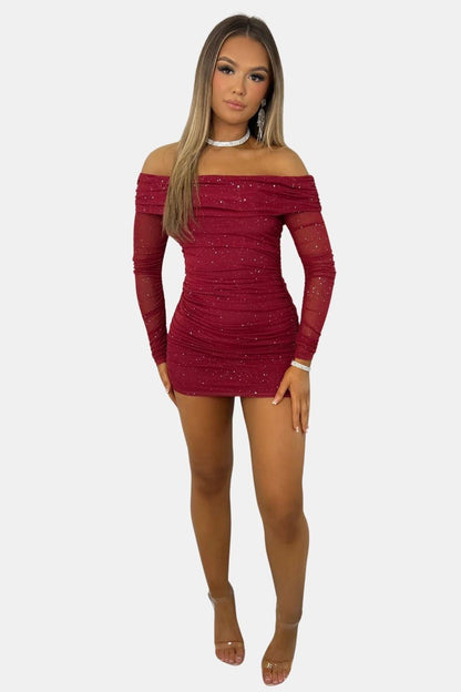 Image of Amanda | Women's Off the Shoulder Mini Dress