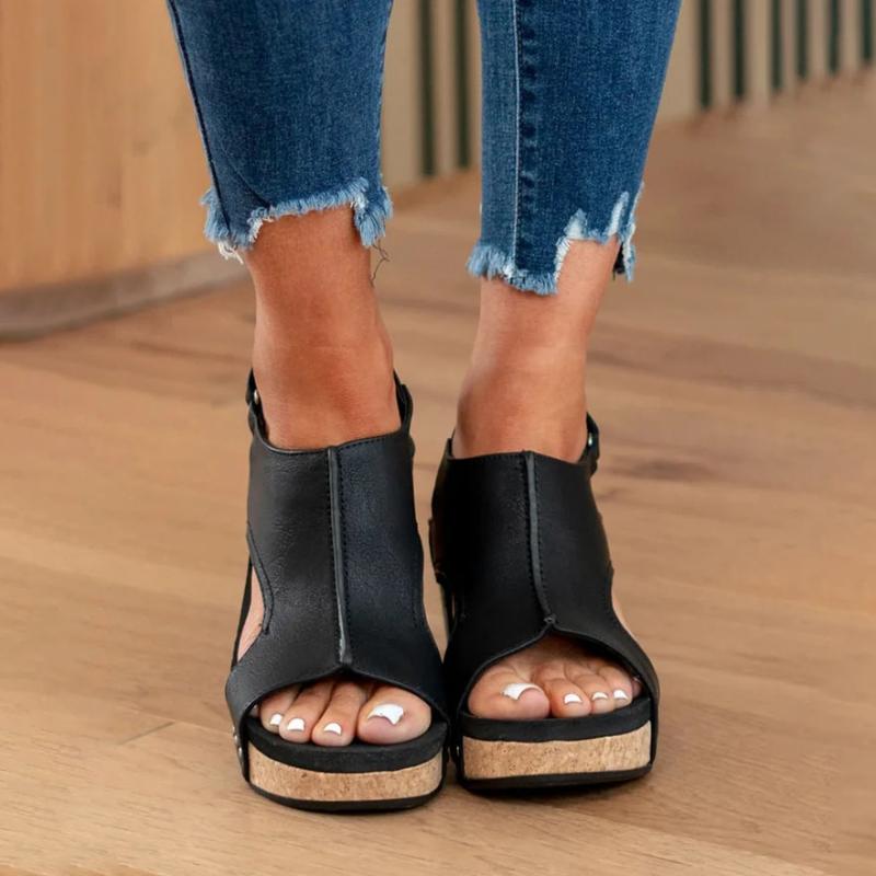 Comfortable High Heel Open Toe Sandals - Olytrend