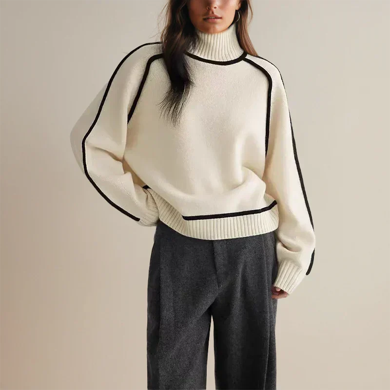 Luxurious Red Crew Neck Sweater