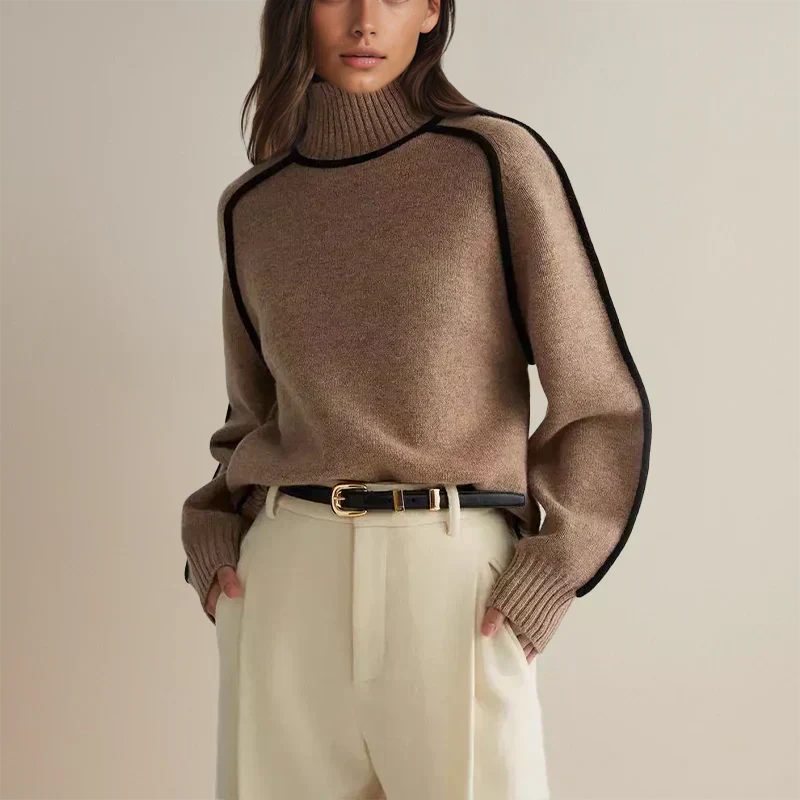 Luxurious Red Crew Neck Sweater