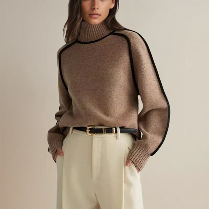 Luxurious Red Crew Neck Sweater