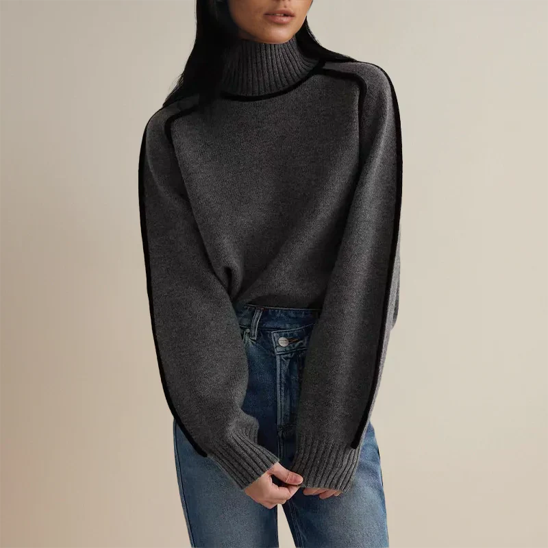 Luxurious Red Crew Neck Sweater