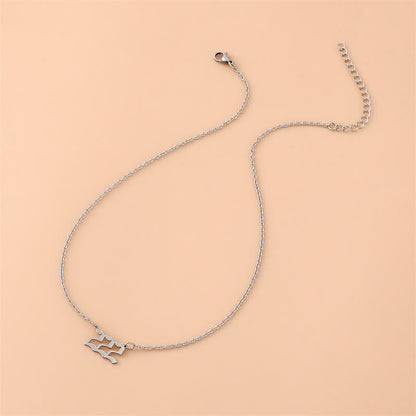 Angel Numbers Stainless Steel Necklace - Celestia-111-Silver-Nora Luxe