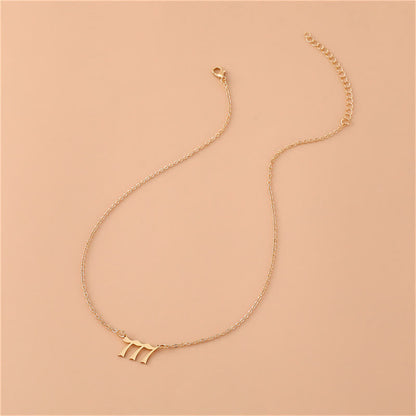 Angel Numbers Stainless Steel Necklace - Celestia-111-Silver-Nora Luxe