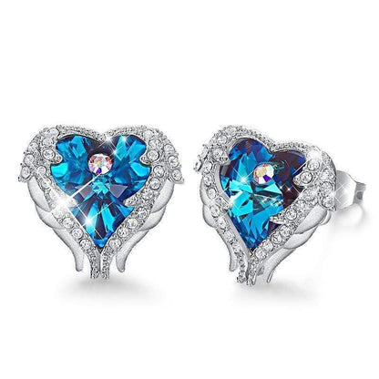 Angel Wing Earrings - Celina-Blue-Nora Luxe